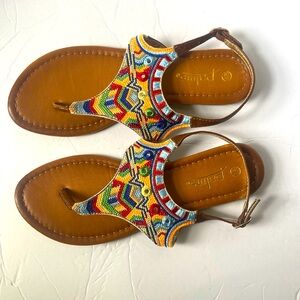 Embroidered Sandals